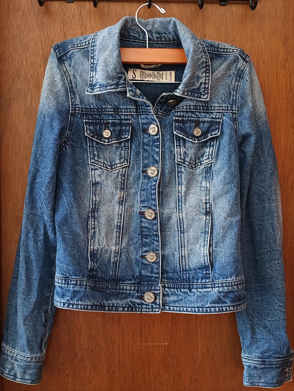 Indigo Rein 100 Cotton Denim Jean Jacket S Small Womens
